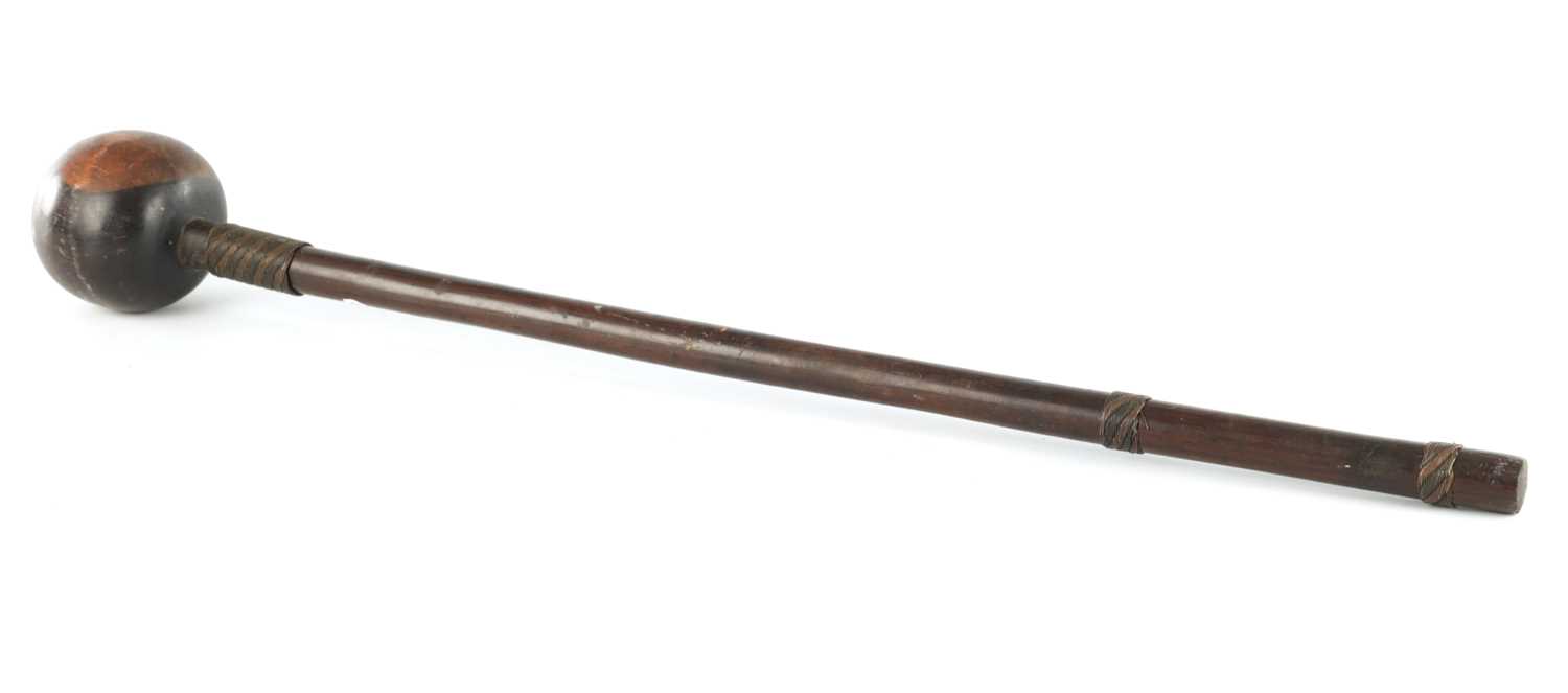 Lot 492 - A 19TH CENTURY AFRICAN HARDWOOD KNOBKERRIE