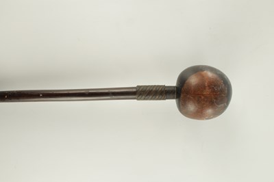 Lot 492 - A 19TH CENTURY AFRICAN HARDWOOD KNOBKERRIE