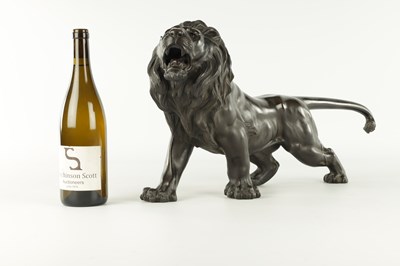 Lot 88 - A LARGE MEIJI PERIOD JAPANESE PATINATED BRONZE SCULPTURE