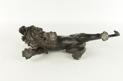 Lot 88 - A LARGE MEIJI PERIOD JAPANESE PATINATED BRONZE SCULPTURE