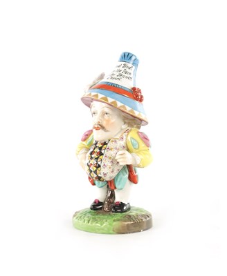 Lot A 19TH CENTURY CROWN DERBY PORCELAIN FIGURINE