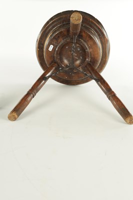 Lot 1304 - A LATE 18TH CENTURY WELSH MILKING STOOL