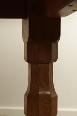 Lot 1162 - A LARGE ROBERT ‘MOUSEMAN’ THOMPSON AZED OAK DINING TABLE