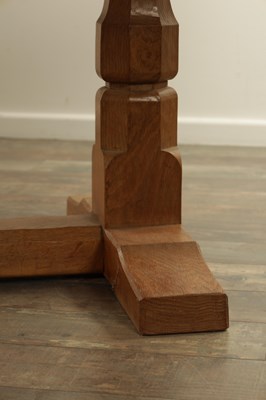 Lot 1162 - A LARGE ROBERT ‘MOUSEMAN’ THOMPSON AZED OAK DINING TABLE