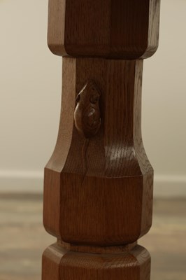 Lot 1162 - A LARGE ROBERT ‘MOUSEMAN’ THOMPSON AZED OAK DINING TABLE
