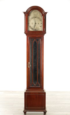 Lot 1082 - AN EDWARDIAN TRIPLE WEIGHTED GRANDMOTHER CLOCK