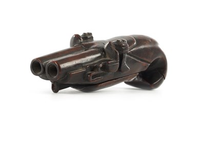 Lot A RARE 19TH CENTURY TREEN SNUFF BOX