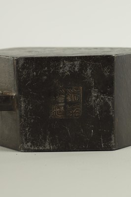 Lot A 19TH CENTURY CHINESE YI XING LINED PEWTER TEA POT