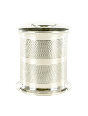 Lot 431 - A SILVER OVER BAKELITE TOBACCO JAR