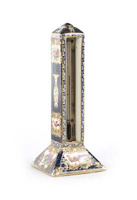 Lot A DECORATIVE OBELISK FORMED DESK THERMOMTER