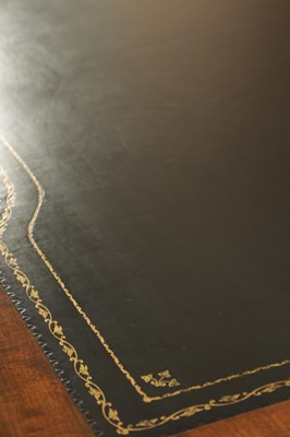 Lot 1180 - A GOOD REGENCY FIGURED MAHOGANY PARTNERS DESK STAMPED GILLOWS