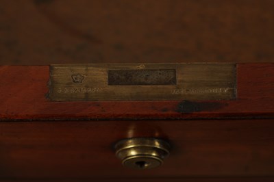 Lot 1180 - A GOOD REGENCY FIGURED MAHOGANY PARTNERS DESK STAMPED GILLOWS