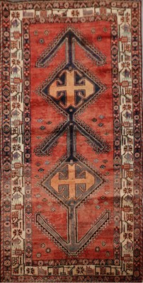 Lot A HAND KNOTTED PERSIAN HAMADAN CARPET