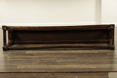 Lot 79 - A 17TH CENTURY STYLE JOINED OAK BENCH / LONG STOOL