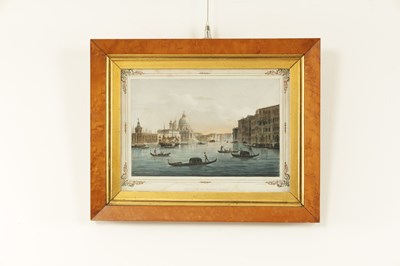 Lot 851 - A PAIR OF VENETIAN PRINTS IN GLAZED MAPLE FRAMES