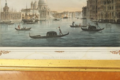 Lot 851 - A PAIR OF VENETIAN PRINTS IN GLAZED MAPLE FRAMES
