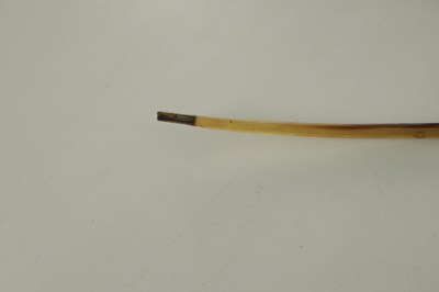 Lot 798 - A 19TH CENTURY EASTERN SILVER TOPPED RHINOCEROS HORN WALKING CANE