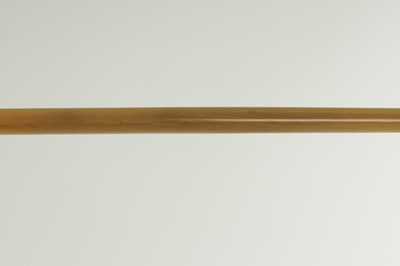 Lot 798 - A 19TH CENTURY EASTERN SILVER TOPPED RHINOCEROS HORN WALKING CANE