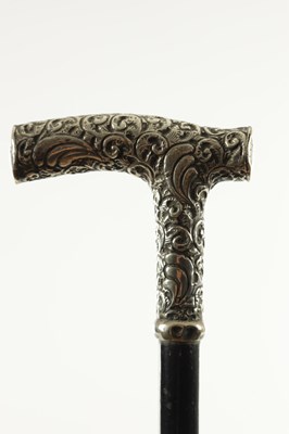 Lot 820 - TWO 19TH CENTURY SILVER MOUNTED PARASOLS