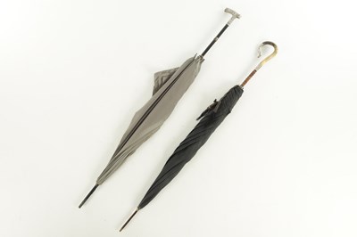 Lot 820 - TWO 19TH CENTURY SILVER MOUNTED PARASOLS