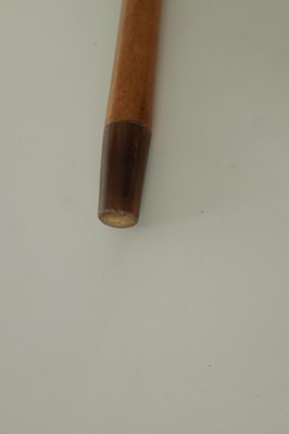 Lot 32 - TWO 19TH CENTURY HORN HANDLED MALLACCA WALKING STICKS