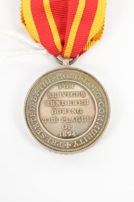 Lot 494 - A HONG KONG PLAGUE MEDAL 1894