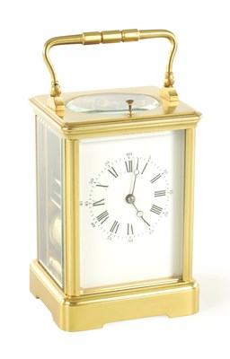 Lot 1015 - HOLINGUE FRERES. A LATE 19TH CENTURY QUARTER STRIKING AND REPEATING CARRIAGE CLOCK