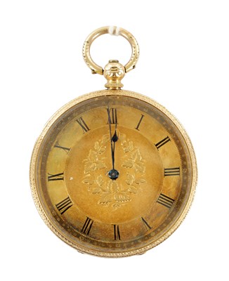 Lot 333 - AN 18CT GOLD FOB WATCH