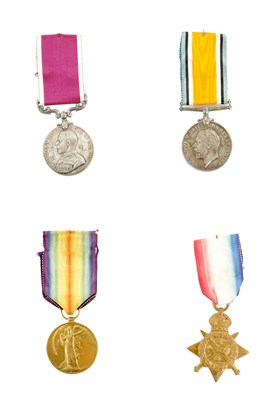Lot 486 - A SET OF BRITISH WAR MEDALS 1914-1918 AWARDED TO A.SJT.S.HERMITAGE R.E.