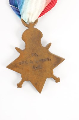 Lot 470 - A SET OF BRITISH WW1 CAMPAIGN MEDALS AWARDED TO G.L.HUNT