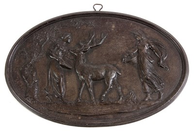 Lot 438 - A 19TH CENTURY COALBROOKDALE BRONZED CAST IRON...