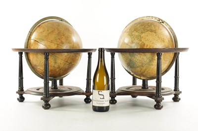 Lot A PAIR OF 18TH CENTURY AND LATER TERRESTRIAL AND CELESTIAL GLOBES ON GLOBES