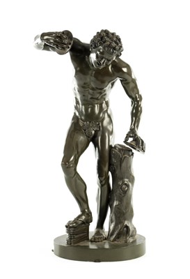 Lot 538 - ISAAK DUCHEMIN. A LATE 19TH CENTURY PATINATED BRONZE FIGURE