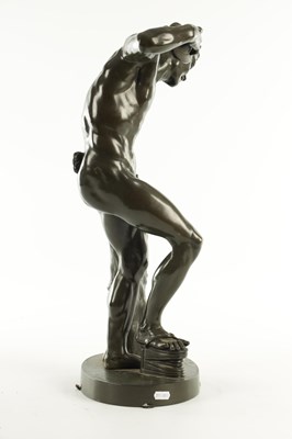 Lot ISAAK DUCHEMIN. A LATE 19TH CENTURY PATINATED BRONZE FIGURE