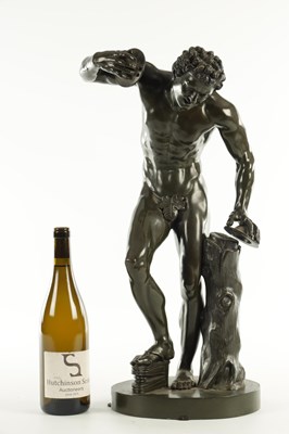 Lot ISAAK DUCHEMIN. A LATE 19TH CENTURY PATINATED BRONZE FIGURE