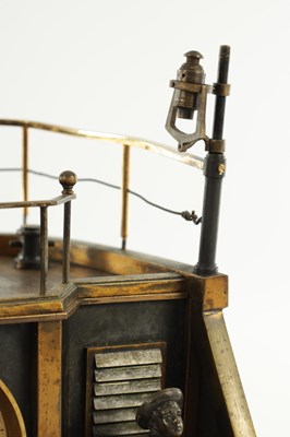 Lot 996 - GUILMET, PARIS. A LATE 19TH CENTURY FRENCH INDUSTRIAL AUTOMATION "HELMSMAN" TABLE CLOCK