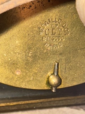 Lot 996 - GUILMET, PARIS. A LATE 19TH CENTURY FRENCH INDUSTRIAL AUTOMATION "HELMSMAN" TABLE CLOCK