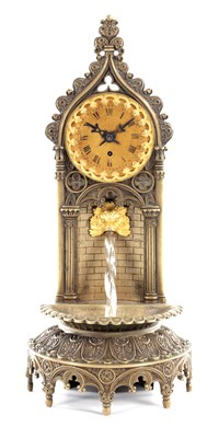 Lot 964 - A 19TH CENTURY FRENCH BRONZE WATER FOUNTAIN CLOCK