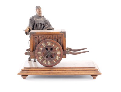Lot 1046 - A LATE 19TH CENTURY GERMAN MUSICAL AUTOMATION ORGAN CLOCK PLAYING A TUNE ON THE HOURS