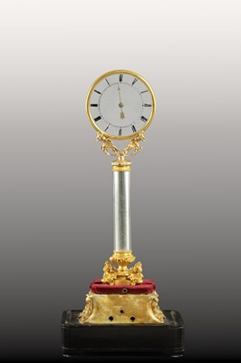 Lot 1057 - JEAN EUGENE ROBERT-HOUDIN, PARIS. A RARE MID 19TH CENTURY ORMOLU GLASS COLUMN MYSTERY CLOCK