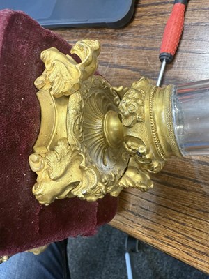 Lot 1057 - JEAN EUGENE ROBERT-HOUDIN, PARIS. A RARE MID 19TH CENTURY ORMOLU GLASS COLUMN MYSTERY CLOCK