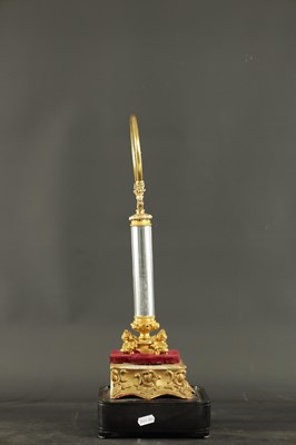Lot 1057 - JEAN EUGENE ROBERT-HOUDIN, PARIS. A RARE MID 19TH CENTURY ORMOLU GLASS COLUMN MYSTERY CLOCK
