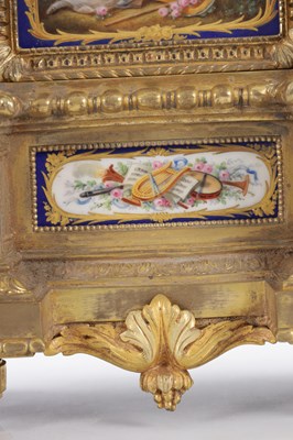 Lot 986 - CHARLES FRODSHAM, PARIS, A LARGE ORMOLU AND SEVRES-STYLE PORCELAIN MANTEL CLOCK