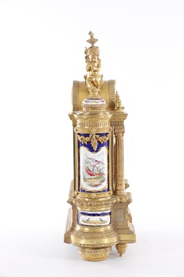 Lot 986 - CHARLES FRODSHAM, PARIS, A LARGE ORMOLU AND SEVRES-STYLE PORCELAIN MANTEL CLOCK