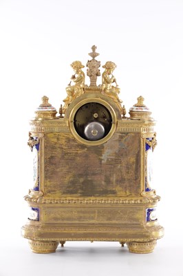 Lot 986 - CHARLES FRODSHAM, PARIS, A LARGE ORMOLU AND SEVRES-STYLE PORCELAIN MANTEL CLOCK