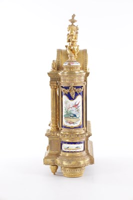 Lot 986 - CHARLES FRODSHAM, PARIS, A LARGE ORMOLU AND SEVRES-STYLE PORCELAIN MANTEL CLOCK
