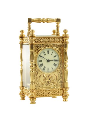 Lot 106 - A LATE 19TH CENTURY FRENCH TIMEPIECE CARRIAGE CLOCK