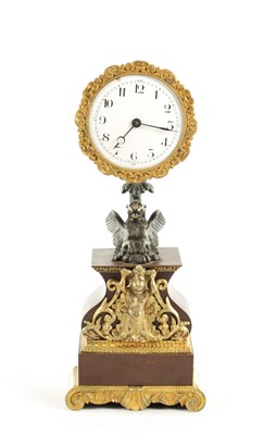 Lot 1090 - EUEGENE ROBERT-HOUDIN, PARIS. A MID 19TH CENTURY PATINATED AND GILT BRONZE MYSTERY CLOCK