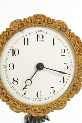Lot 1090 - EUEGENE ROBERT-HOUDIN, PARIS. A MID 19TH CENTURY PATINATED AND GILT BRONZE MYSTERY CLOCK