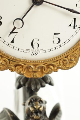 Lot 1090 - EUEGENE ROBERT-HOUDIN, PARIS. A MID 19TH CENTURY PATINATED AND GILT BRONZE MYSTERY CLOCK